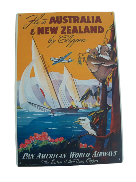 Pan American Airways Vintage-Style Metal Wall Sign