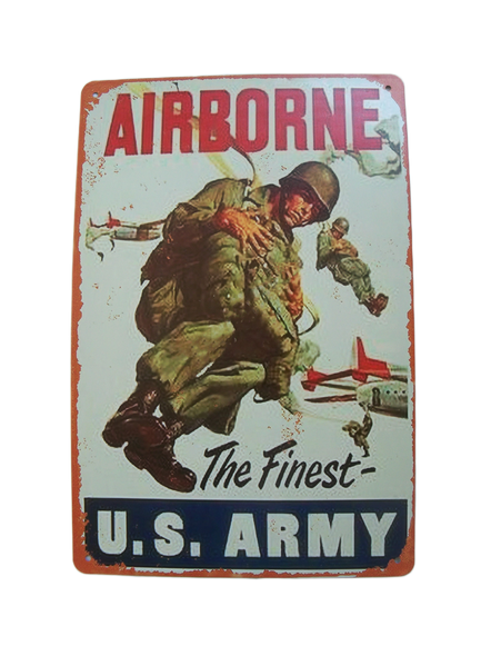U.S. Army Paratrooper Metal Wall Sign