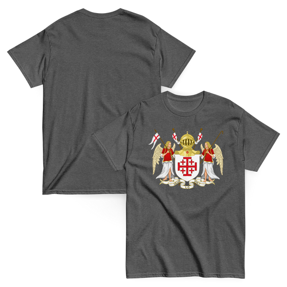 Deus Lo Vult T-Shirt Emblem of the Saint Sepulchre Christian Crusaders Motto