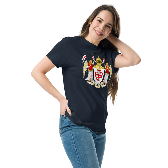 Deus Lo Vult T-Shirt Emblem of the Saint Sepulchre Christian Crusaders Motto