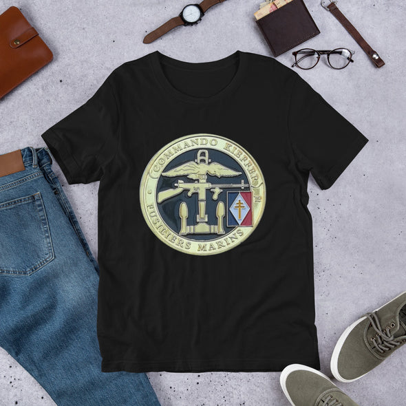 WW2 FUSILIERS MARINS - Marines COMMANDO KIEFFER Vintage Distressed T-shirt