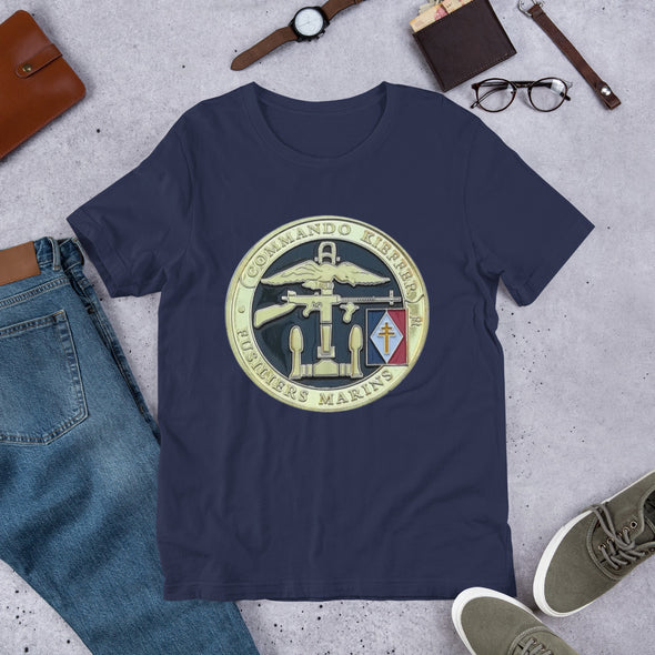WW2 FUSILIERS MARINS - Marines COMMANDO KIEFFER  Vintage Distressed T-shirt