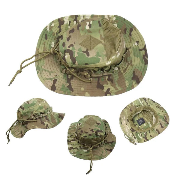 JUNGLE BOONIE BUCKET CAMO MILITARY STYLE UNISEX WIDE BRIM HAT