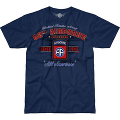 Camiseta para hombre de la 82.ª División Aerotransportada del Ejército de EE. UU. "All Americans"