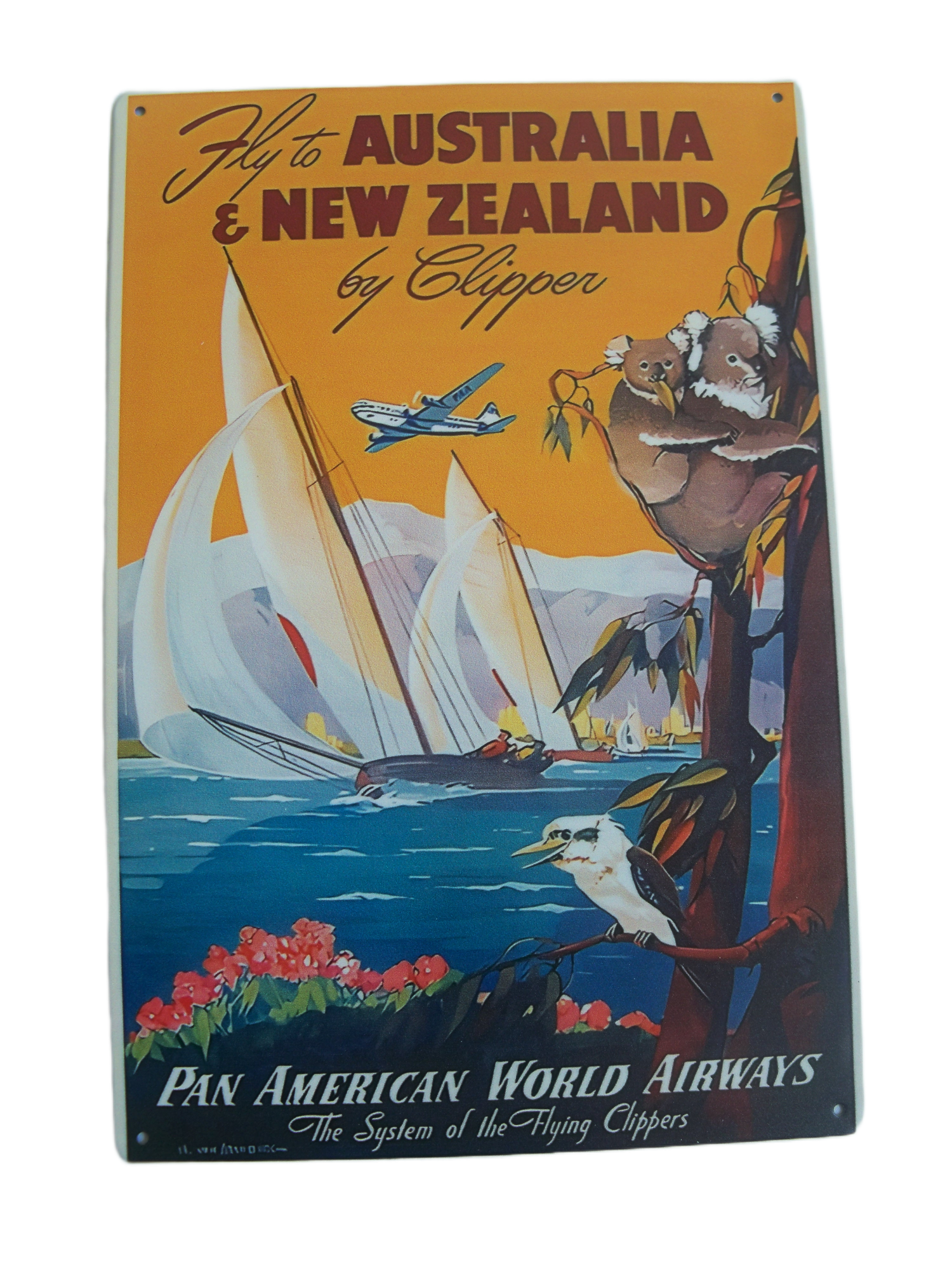 Pan American Airways Vintage-Style Metal Wall Sign