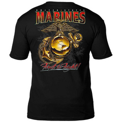 Camiseta retro para hombre "First to Fight" de USMC