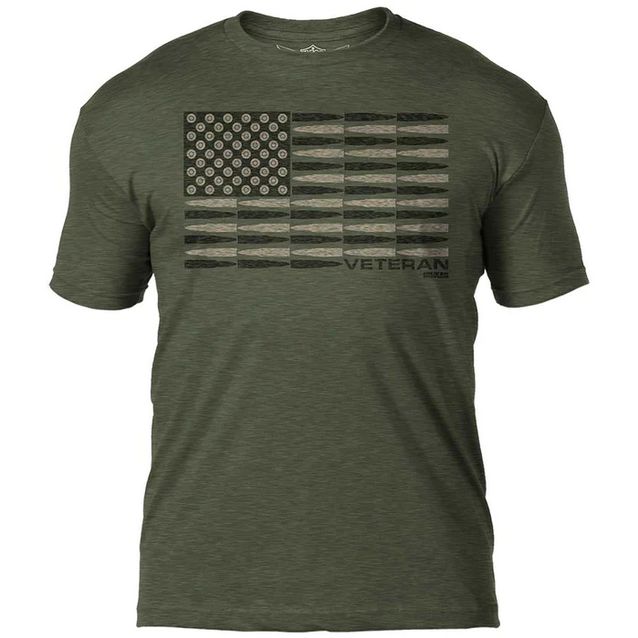 Veteran 'Bullet Flag' Mens Tee Shirt