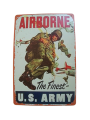 U.S. Army Paratrooper Metal Wall Sign