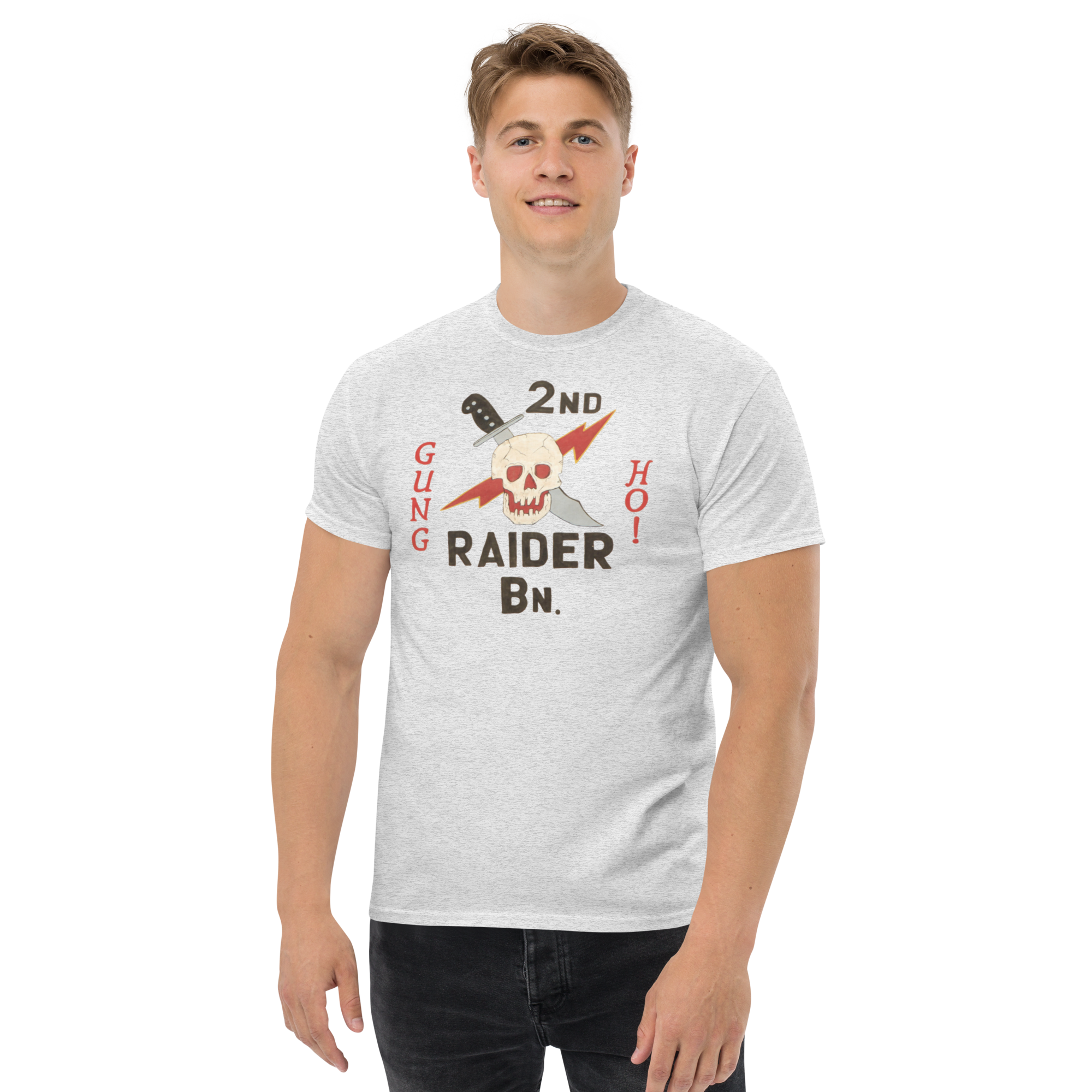 2nd Raider Battalion gung ho Heritage  T-Shirt WWII Special Forces Tribute