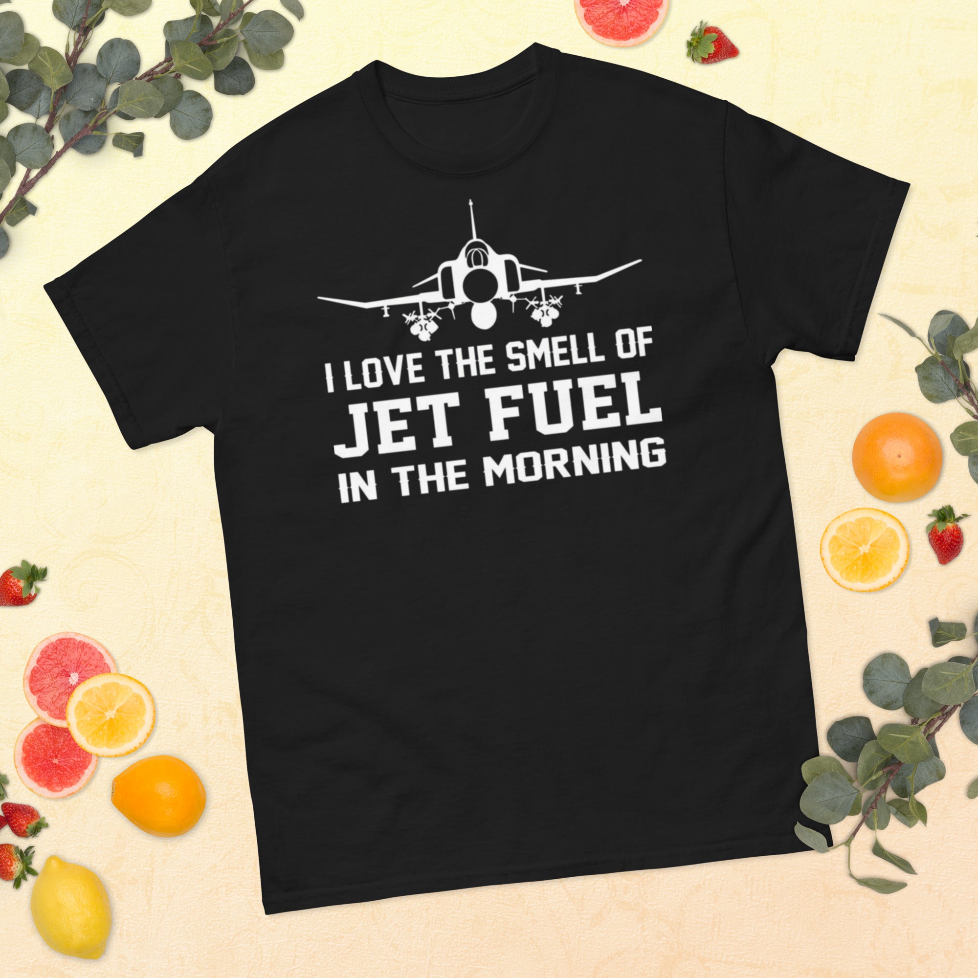 I love the smell of jet fuel in the morning ,premium vintage Funny military Aviation tshirt