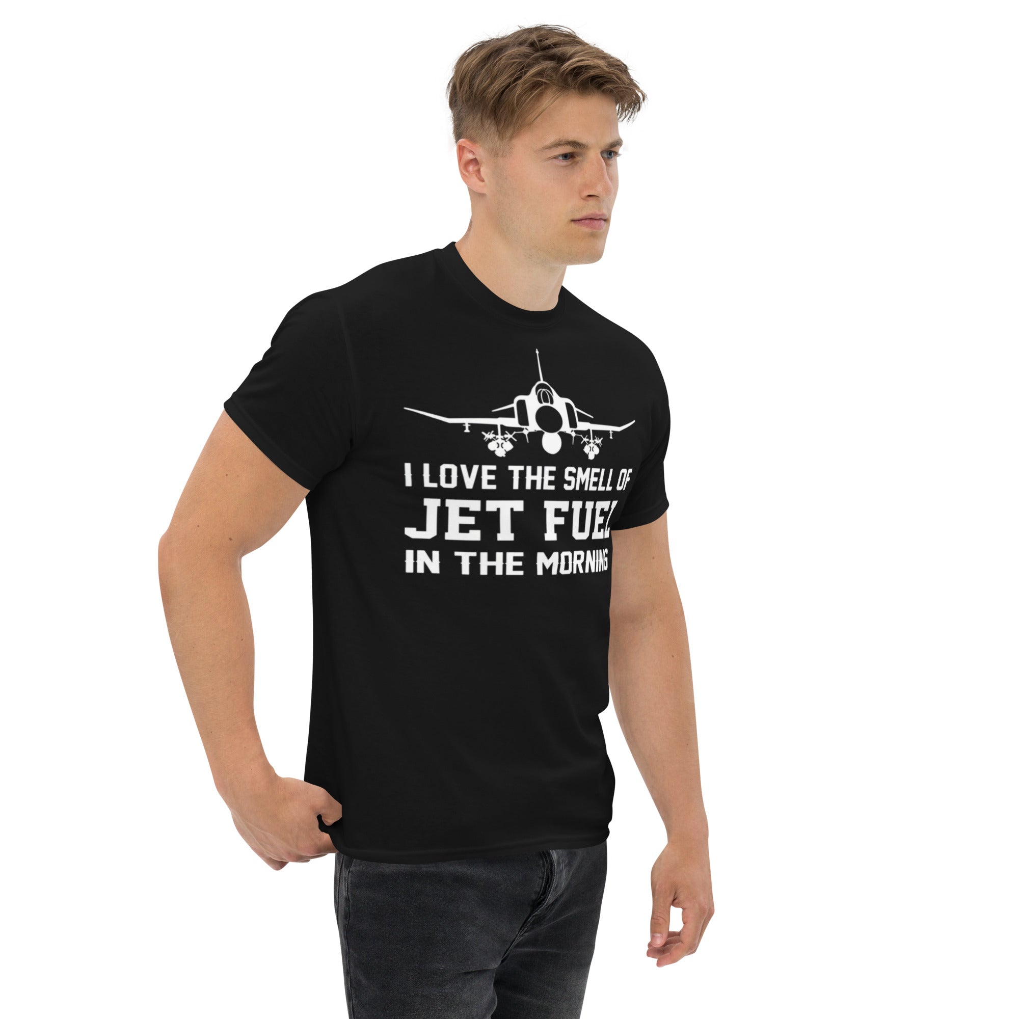 I love the smell of jet fuel in the morning ,premium vintage Funny military Aviation tshirt