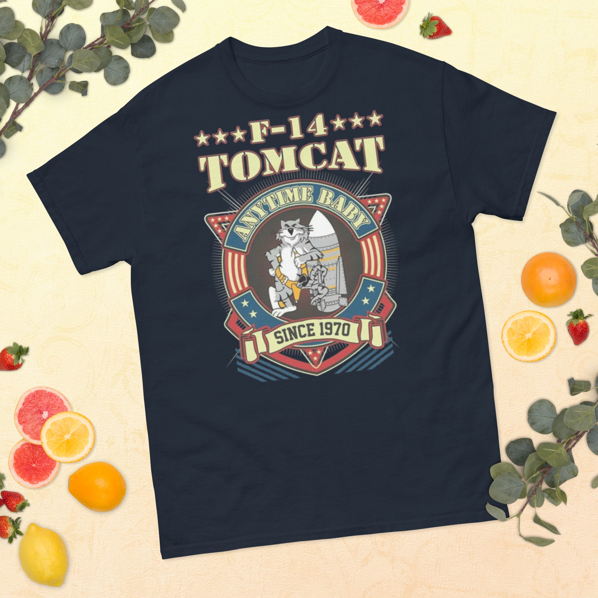 F-14 TOMCAT Anytime Baby Tshirt vintage military premium aviation Apparel