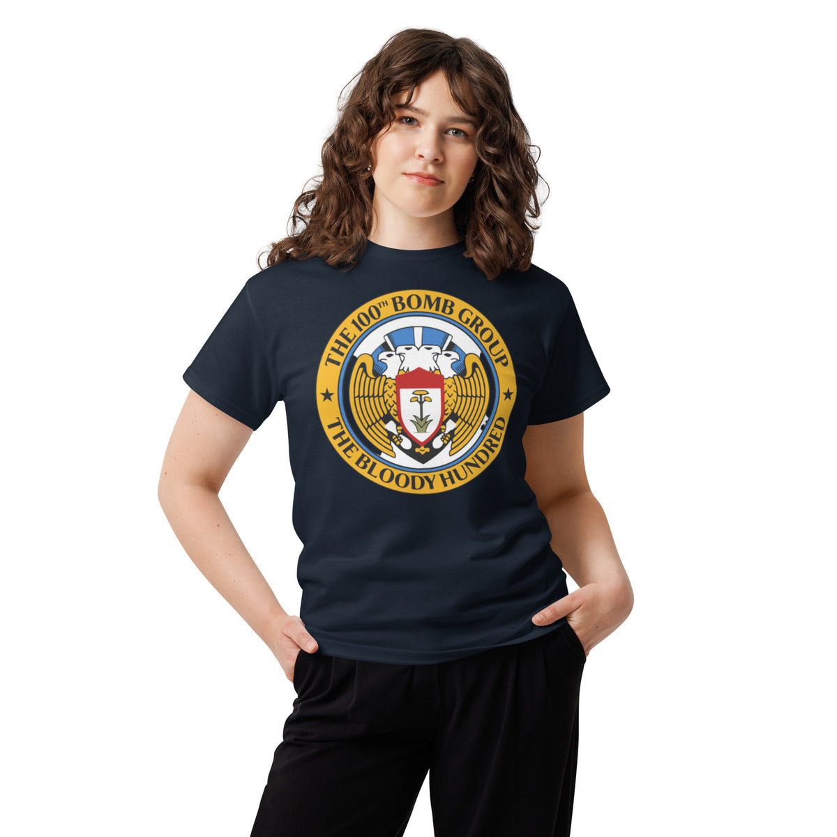 Bloody 100th – 100th Bomb Group WWII B-17 Flying Fortress Master of the Air premium T-shirt