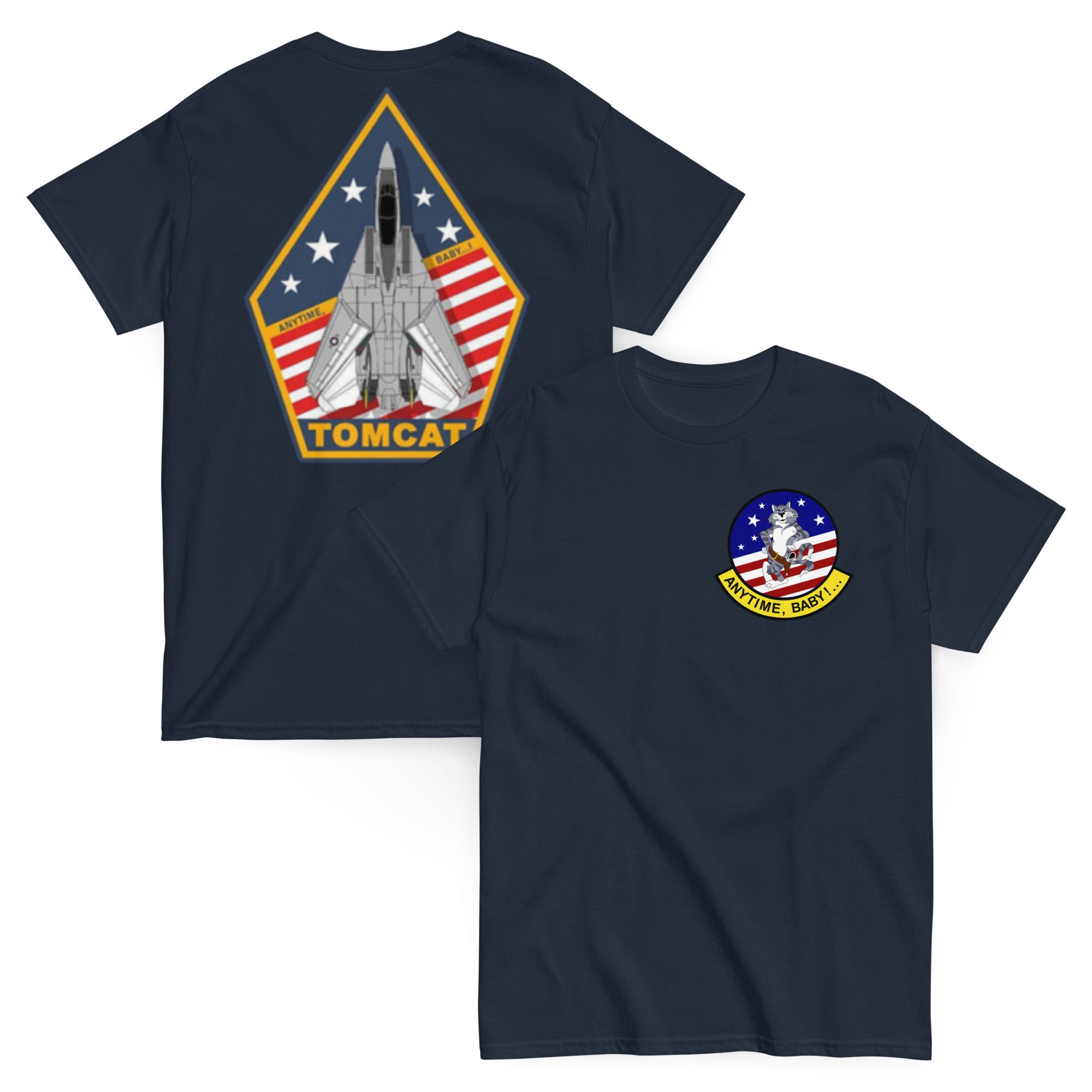 US NAVY ANYTIME BABY F-14 gunslinger Tomcat Premium T-shirt
