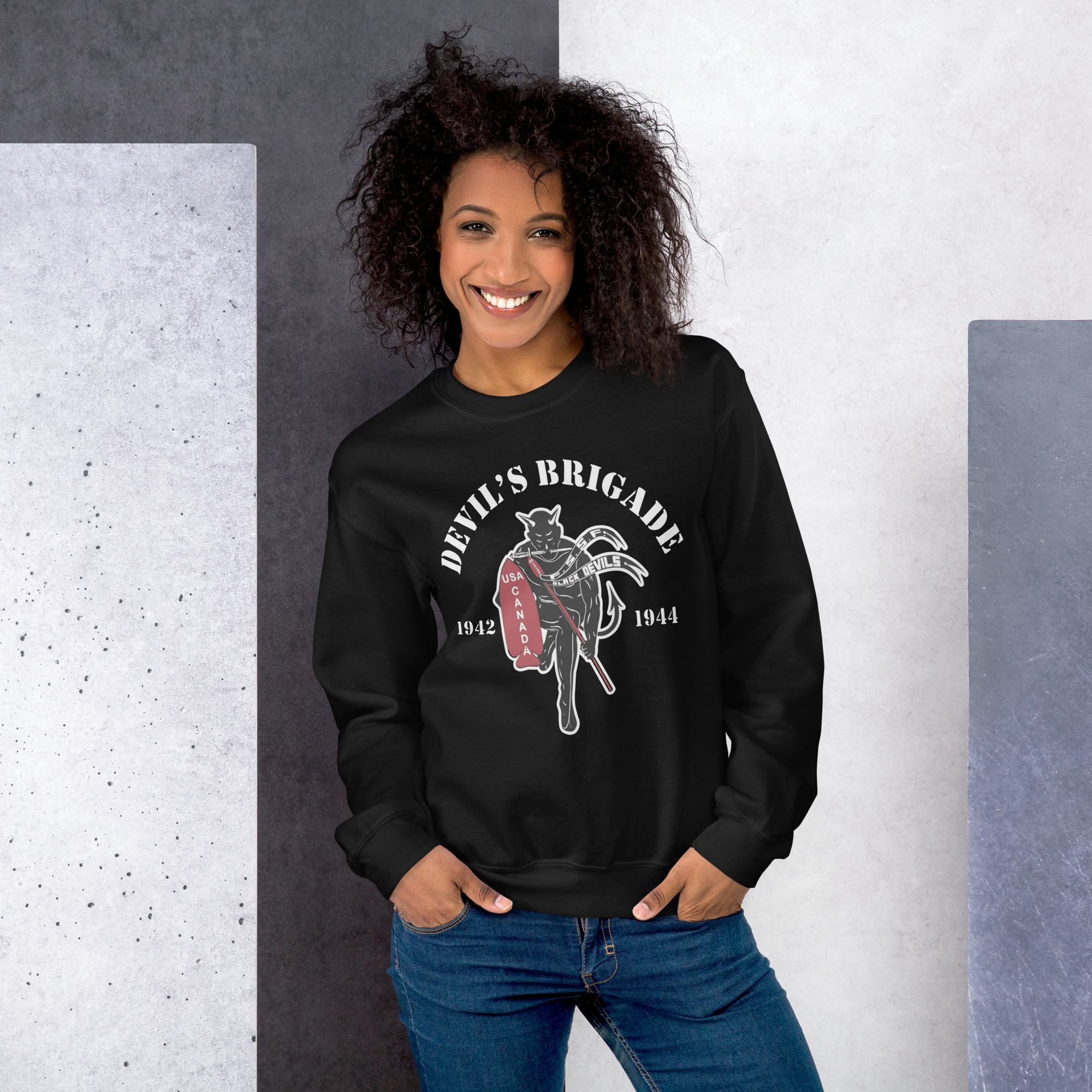 WW2 USA CANADA 1ST SPECIAL SERVICE FORCE Devil's Brigade Commando Sweatshirt