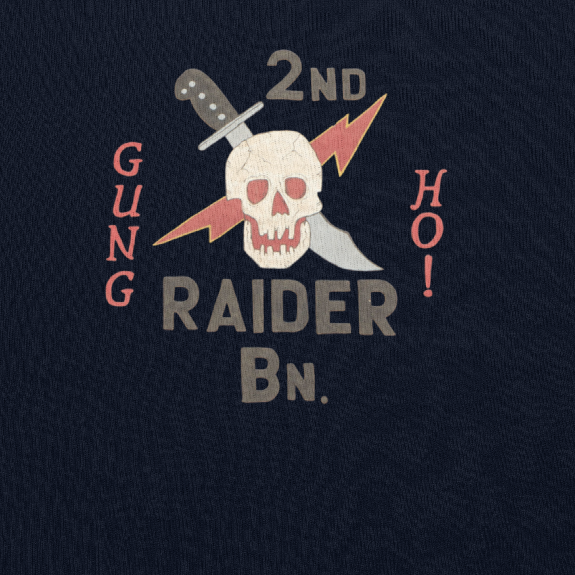 GUNG HO 2nd Raider Battalion vintage sweatshirt WWII Elite Force Military Tribute