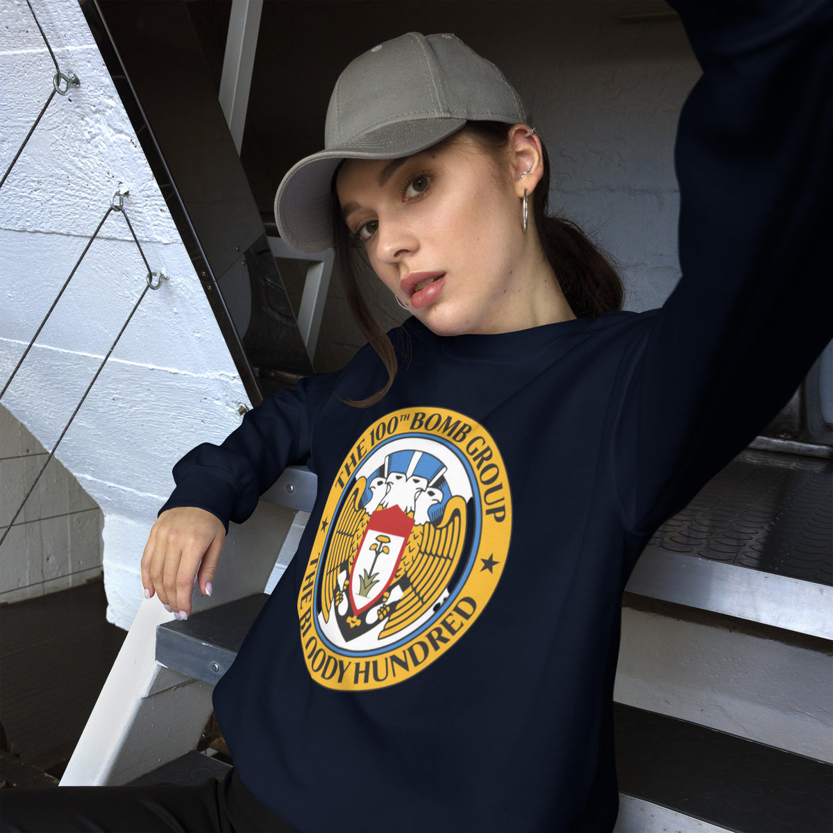 Bloody 100th – 100th Bomb Group WWII 8th AF B17 Masters of the Air premium sweatshirt