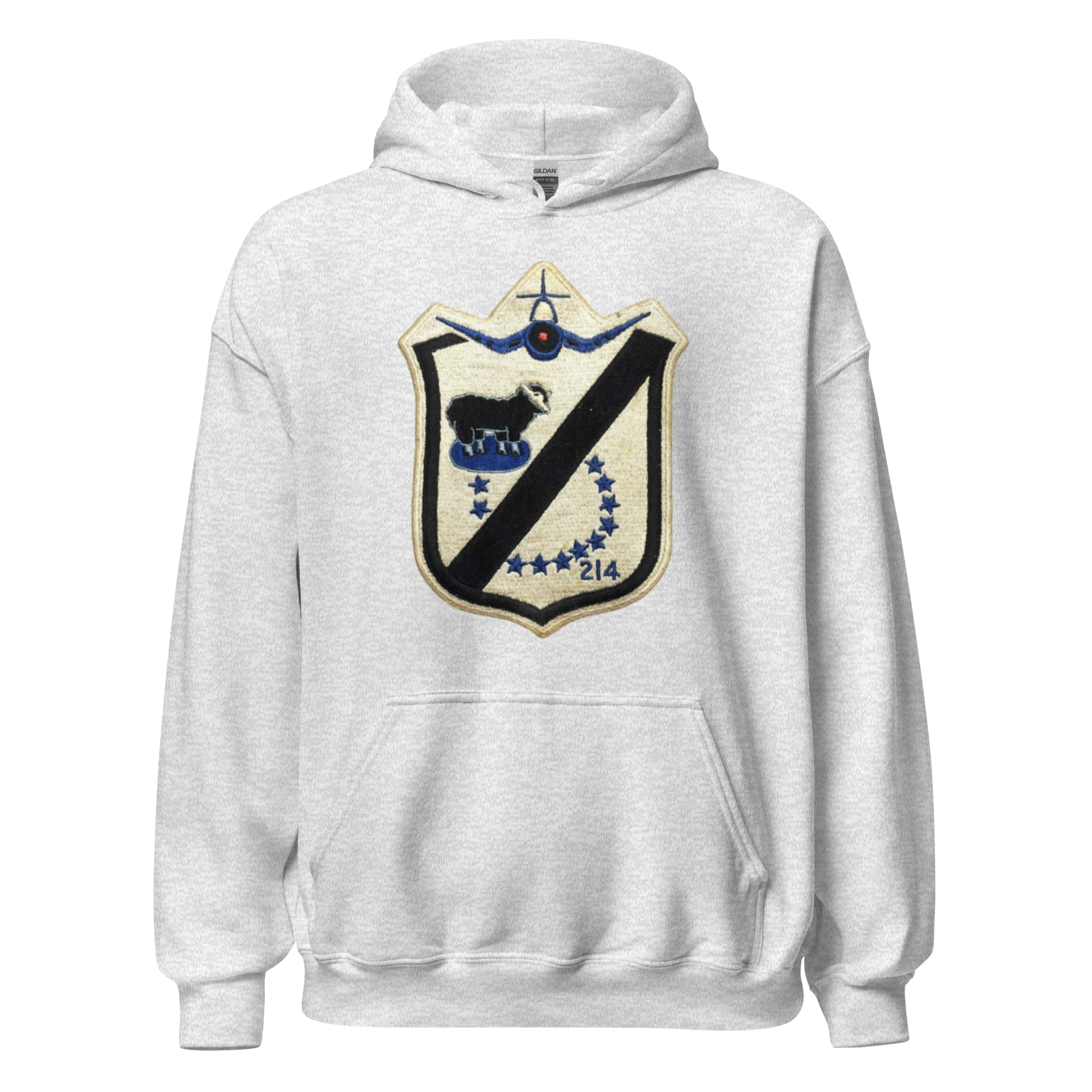 VMF-214 Black Sheep WWII vintage look hoodie – Legendary USMC Fighter Squadron Insignia