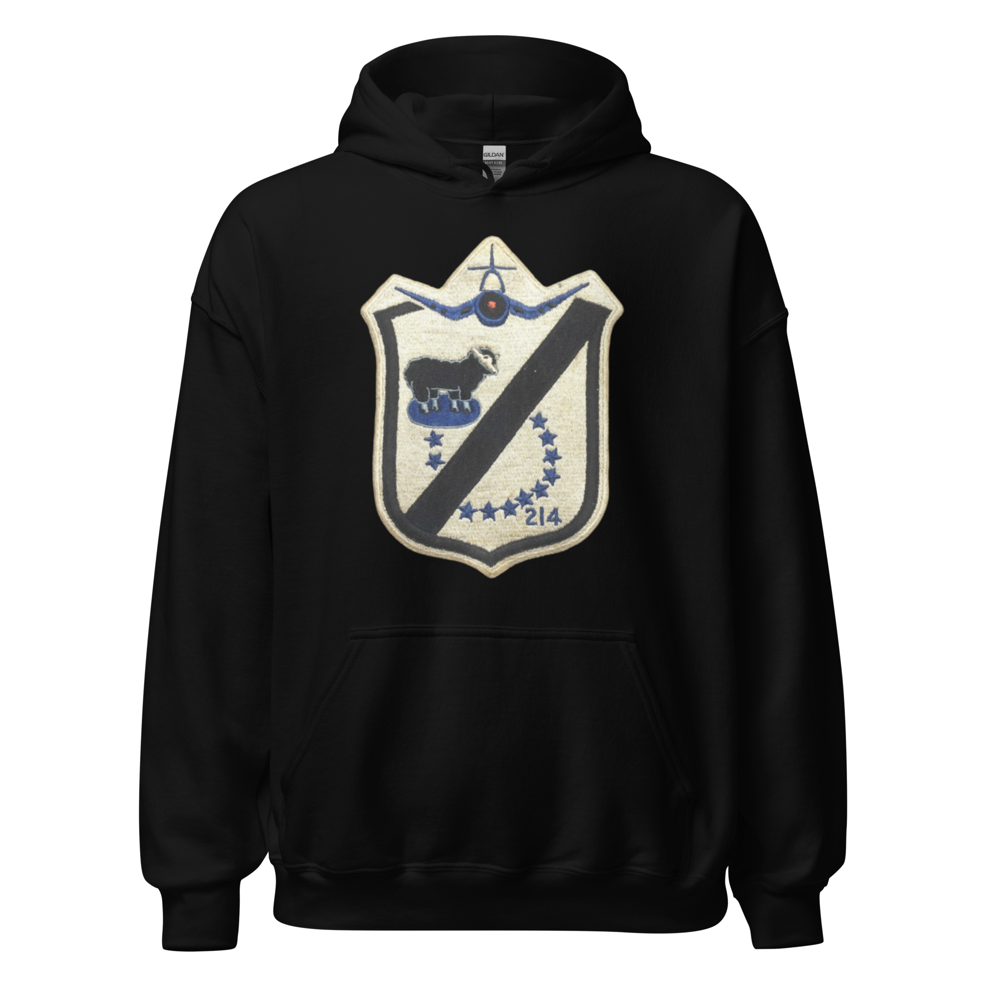 VMF-214 Black Sheep WWII vintage look hoodie – Legendary USMC Fighter Squadron Insignia