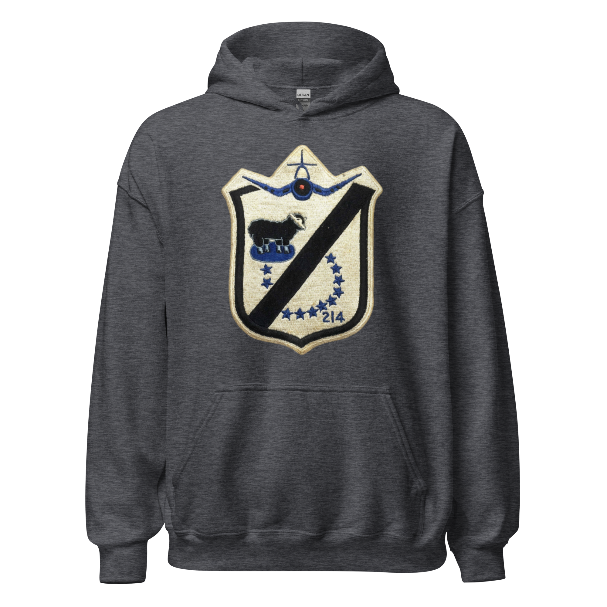VMF-214 Black Sheep WWII vintage look hoodie – Legendary USMC Fighter Squadron Insignia