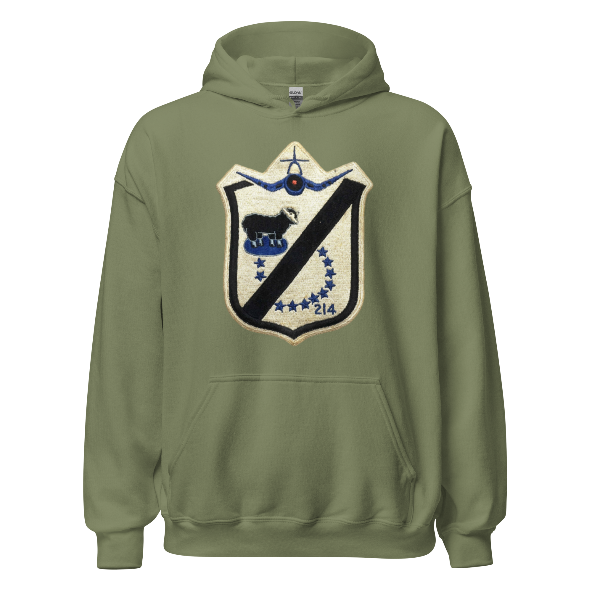 VMF-214 Black Sheep WWII vintage look hoodie – Legendary USMC Fighter Squadron Insignia
