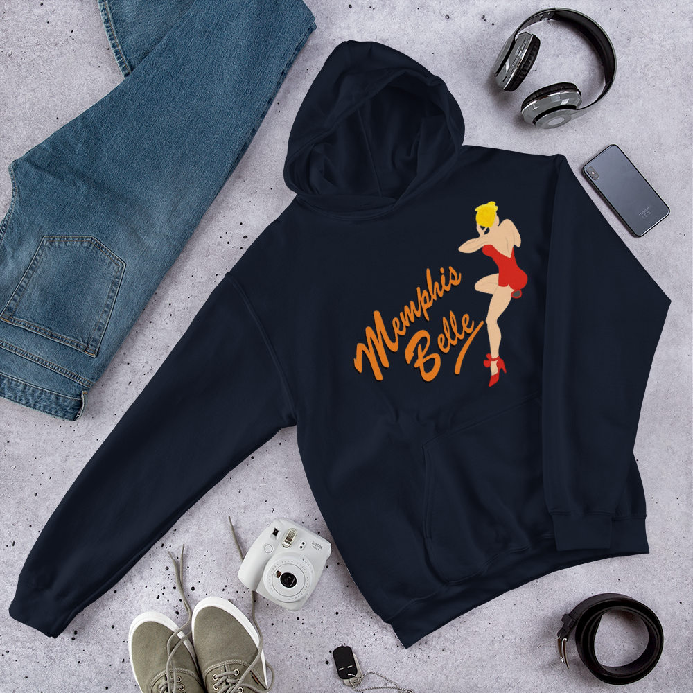 Memphis Belle WWII Bomber Nose Art hoodie B-17 Flying Fortress Military aviation apparel