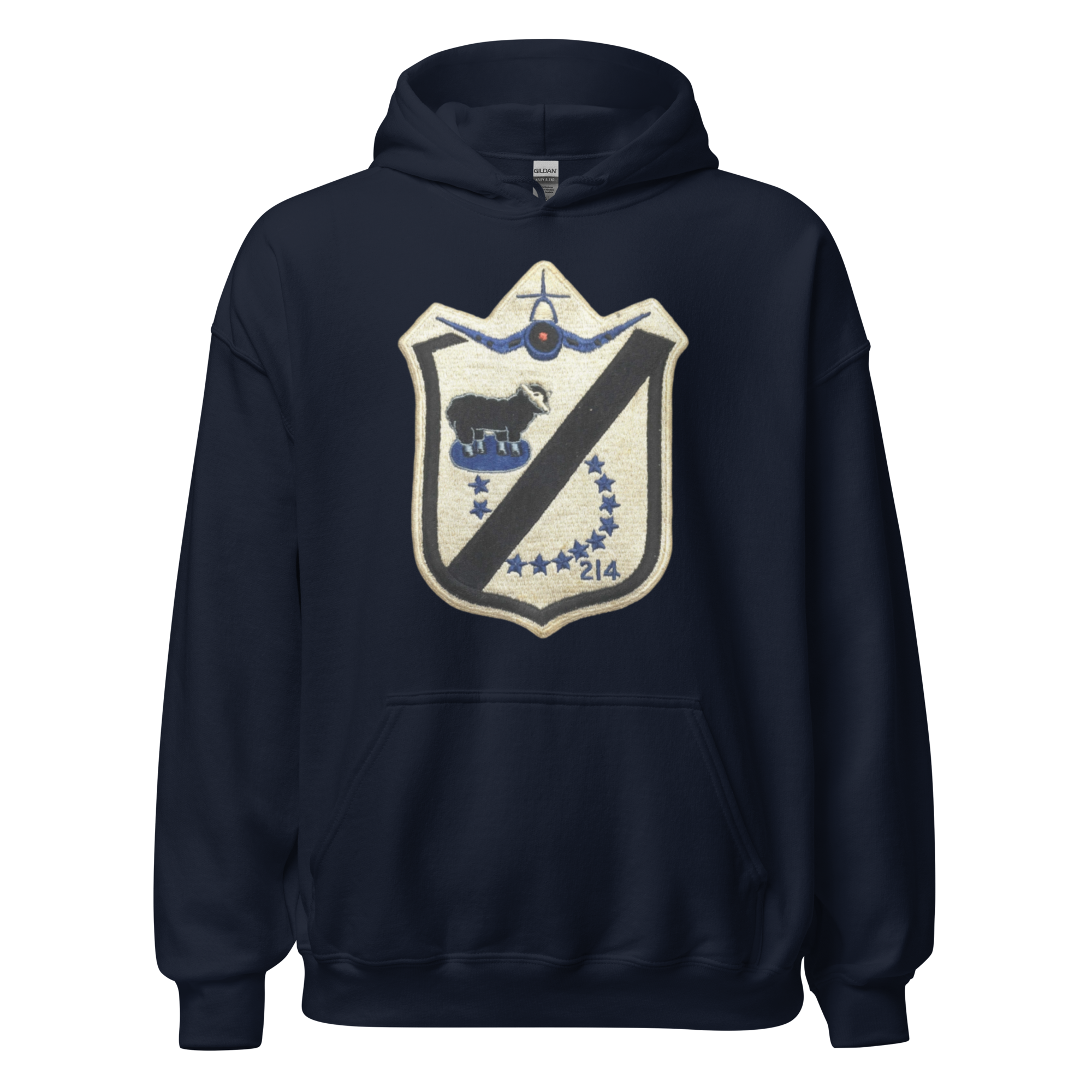 VMF-214 Black Sheep WWII vintage look hoodie – Legendary USMC Fighter Squadron Insignia