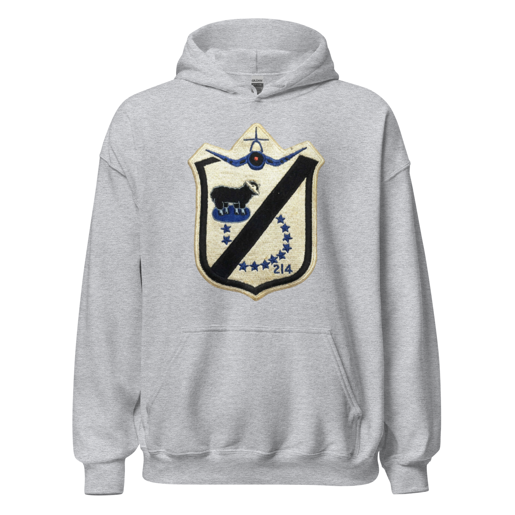 VMF-214 Black Sheep WWII vintage look hoodie – Legendary USMC Fighter Squadron Insignia