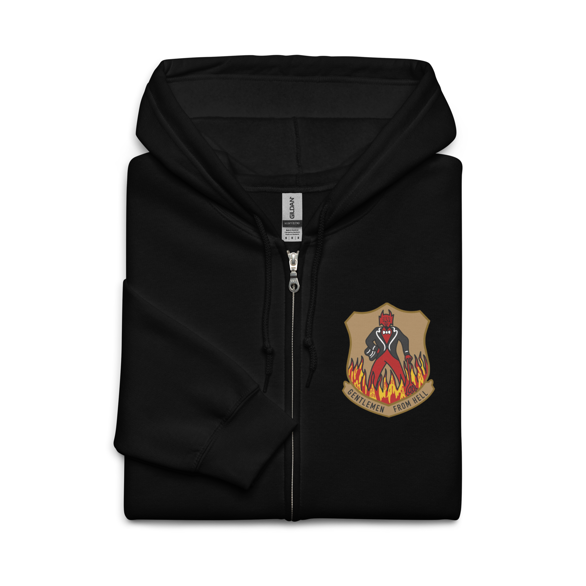 WW2 US Gentlemen from hell 487th Bomb Group 8th AF insignia zip hoodie