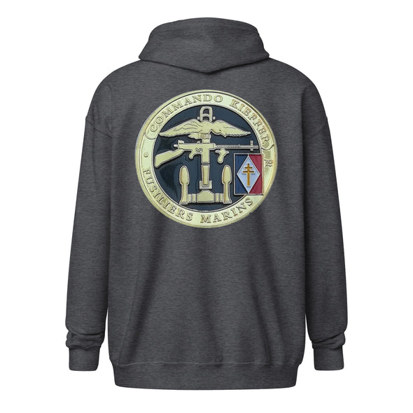 WW2 Commando Kieffer Fusiliers Marins Vintage Distressed Zip Hoodie