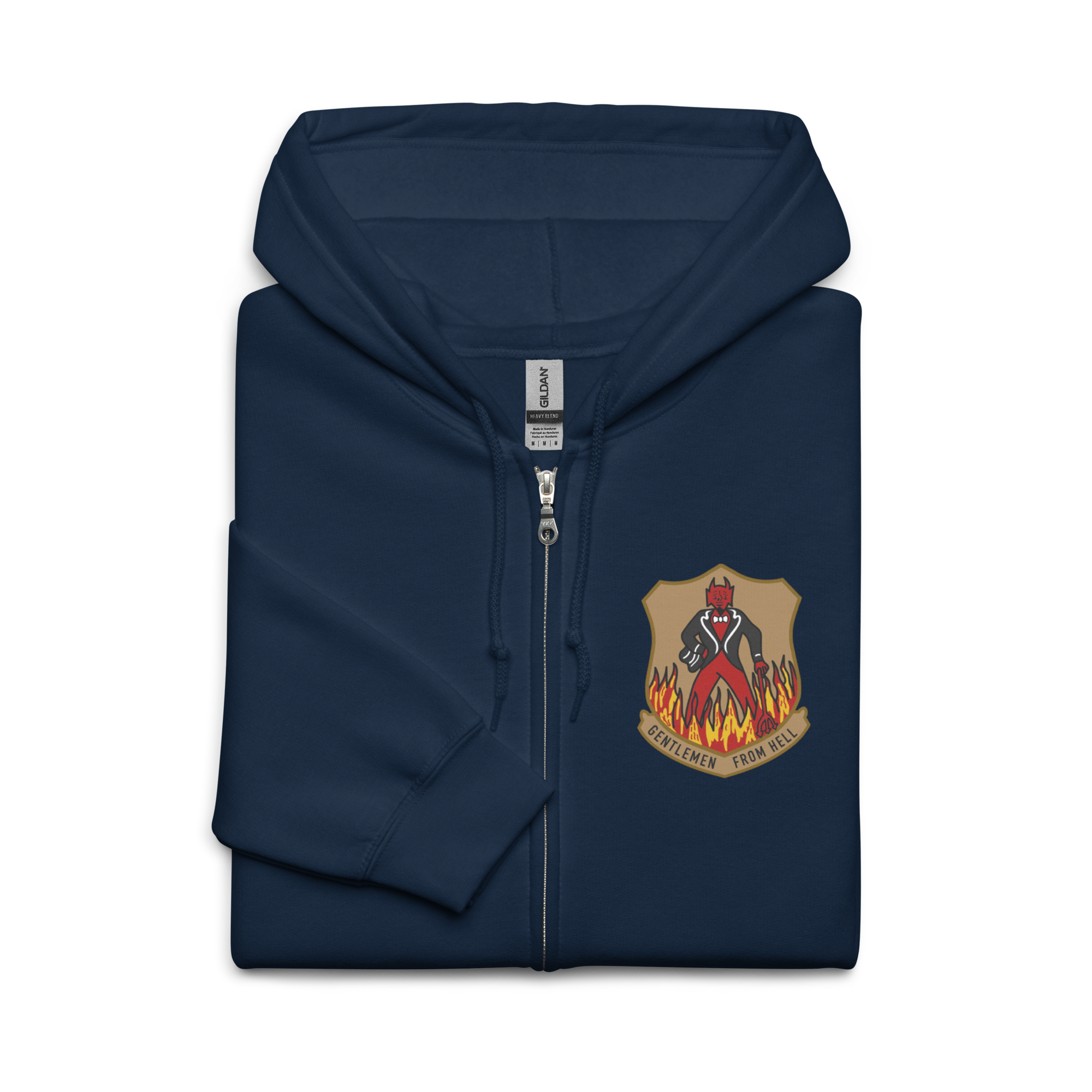 WW2 US Gentlemen from hell 487th Bomb Group 8th AF insignia zip hoodie