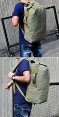 CANVAS DUFFLE MILITARY TACTICAL BACKPACK LARGE MEDIUM