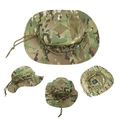 JUNGLE BOONIE BUCKET CAMO MILITARY STYLE UNISEX WIDE BRIM HAT
