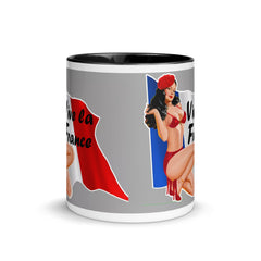 VIVE LA FRANCE sexy funny French pin up 11oz ceramic coffee mug
