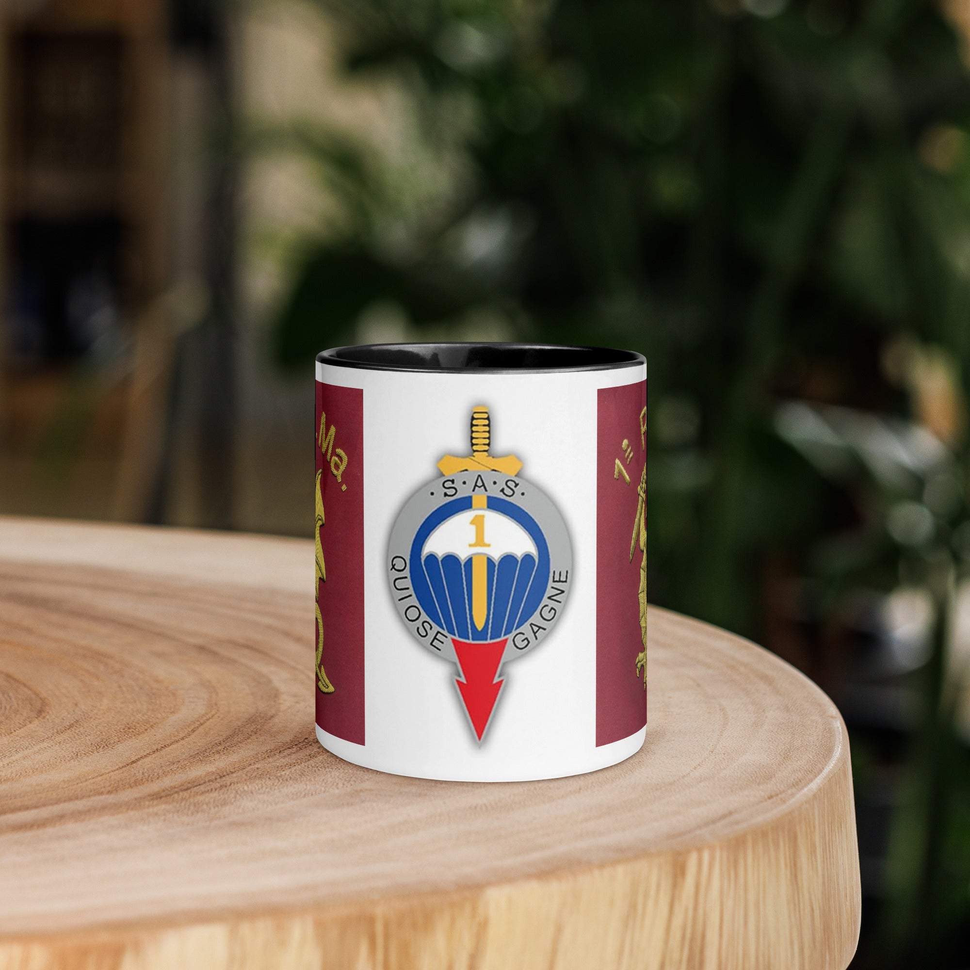 WW2 FREE FRENCH SAS 1er RPIMa  Qui Ose Gagne historical collectible 11oz coffee mug