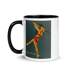 READY TO TAKE OFF AL BUELL pin up Vintage retro  11oz  coffee mug