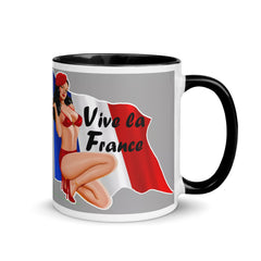 VIVE LA FRANCE sexy funny French pin up 11oz ceramic coffee mug
