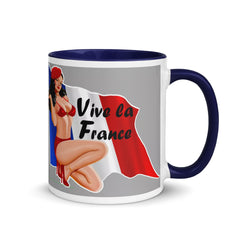 VIVE LA FRANCE sexy funny French pin up 11oz ceramic coffee mug