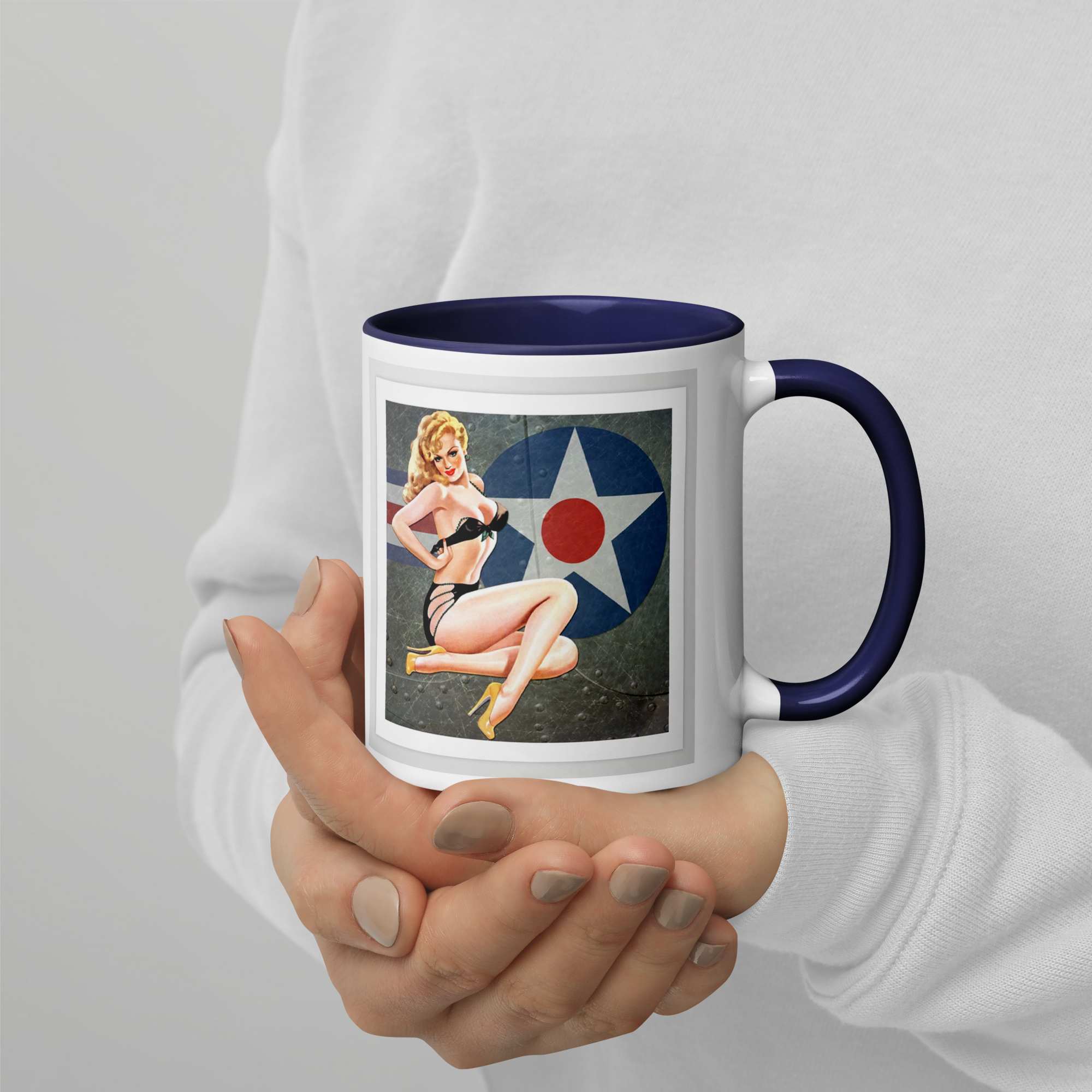 Vintage Retro WW2 Pin-up Nose Art style Novelty Gift 11oz Coffee Mug