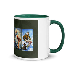 Vintage Retro Pin Up Art Coffee Mug - Multi colors 11 oz Ceramic