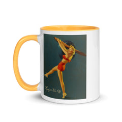 READY TO TAKE OFF AL BUELL pin up Vintage retro  11oz  coffee mug