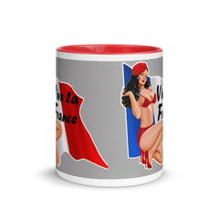 VIVE LA FRANCE sexy funny French pin up 11oz ceramic coffee mug