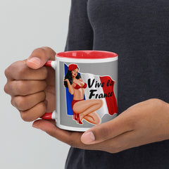 VIVE LA FRANCE sexy funny French pin up 11oz ceramic coffee mug