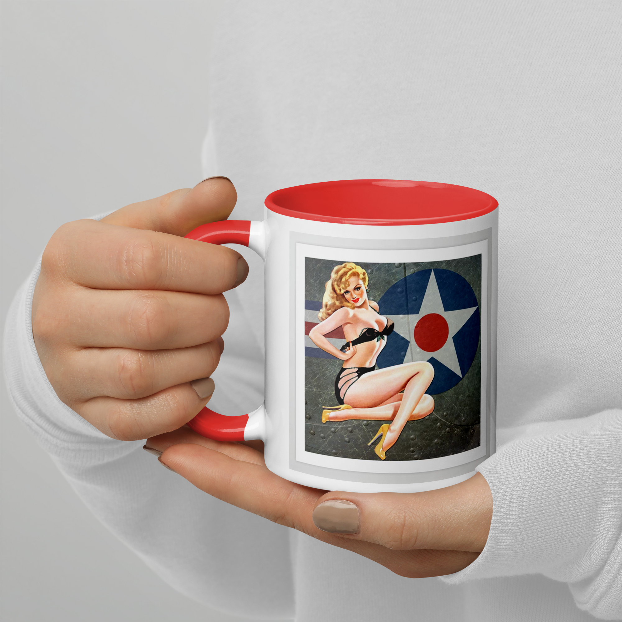 Vintage Retro WW2 Pin-up Nose Art style Novelty Gift 11oz Coffee Mug