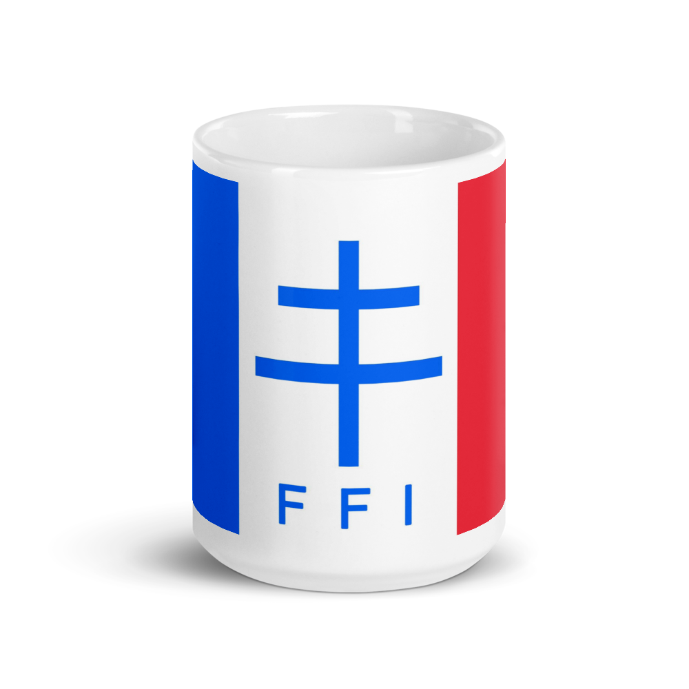 WW2 Free French Insignia FFI 11/15oz ceramic mug