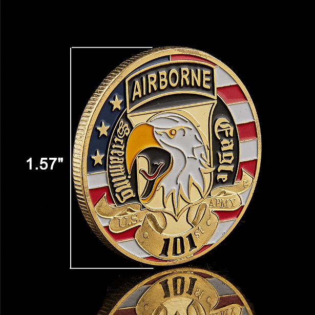 US Army 101st Airborne Division Collectors Challenge Coin - size 1.57" tall