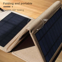 Four Panel Folding Solar Panel 5V 7W Charger - showing folded at 180 degrees