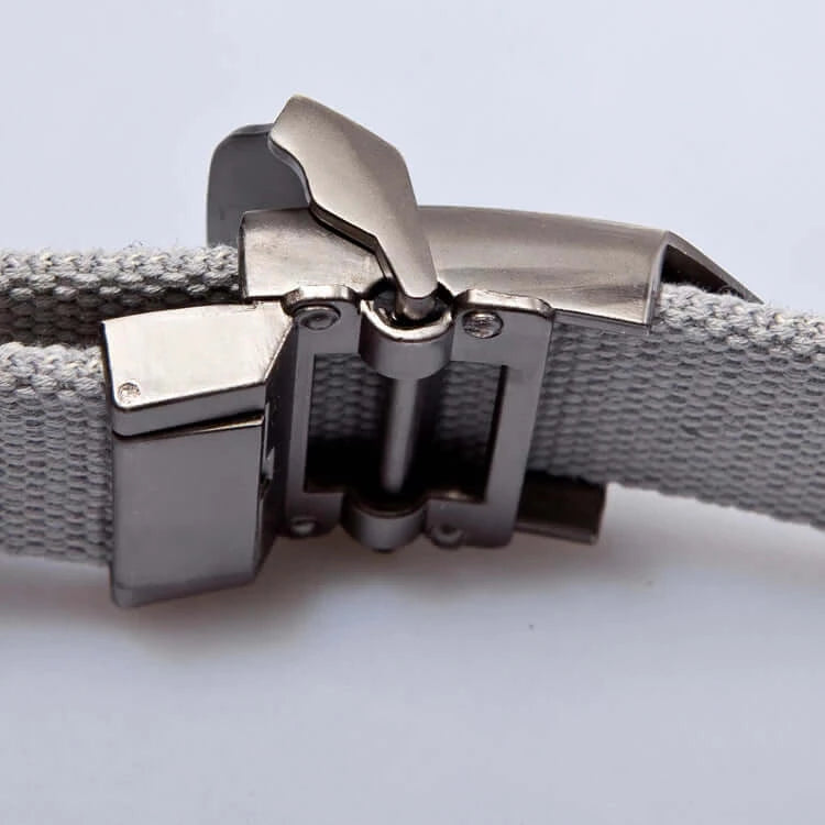 Mens Canvas Belt with US Marines Alloy Buckle - buckle released