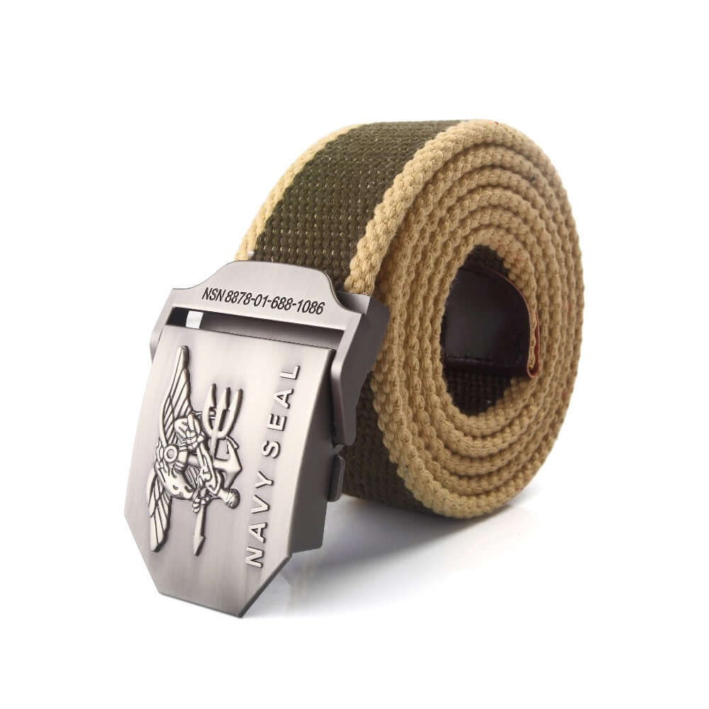 US NAVY SEAL Alloy Buckle ,braided canvas belt for men
