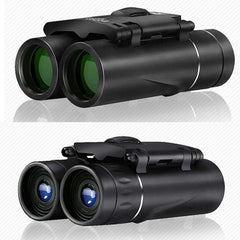 Long Range Folding Binoculars with Night Vision - green and blue lens views